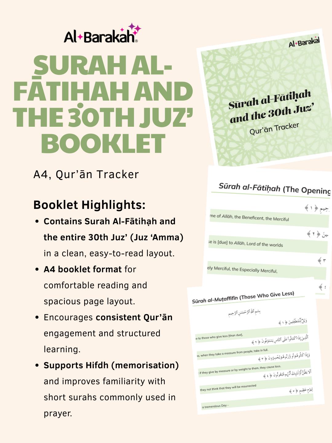Surah Al-Fatihah & 30th Juz’ Tracker