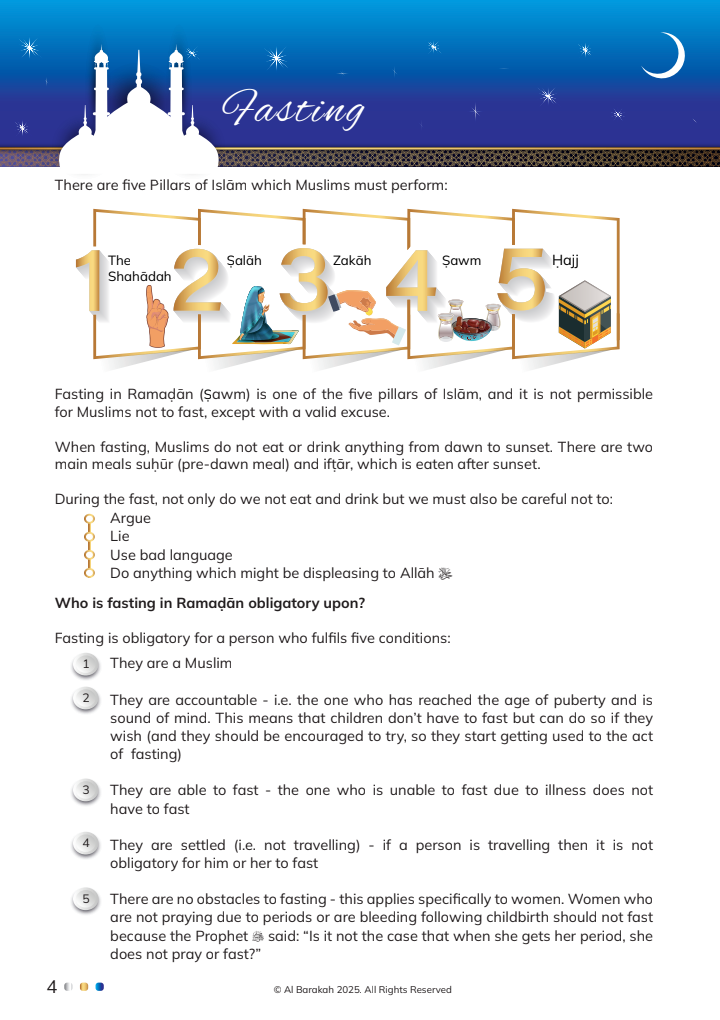 Learn About Ramadan - Activity & Learning Workbook